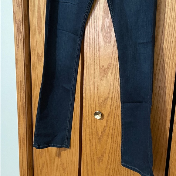 PAIGE Women's Dark Blue Straight Jeans - Picture 5 of 14